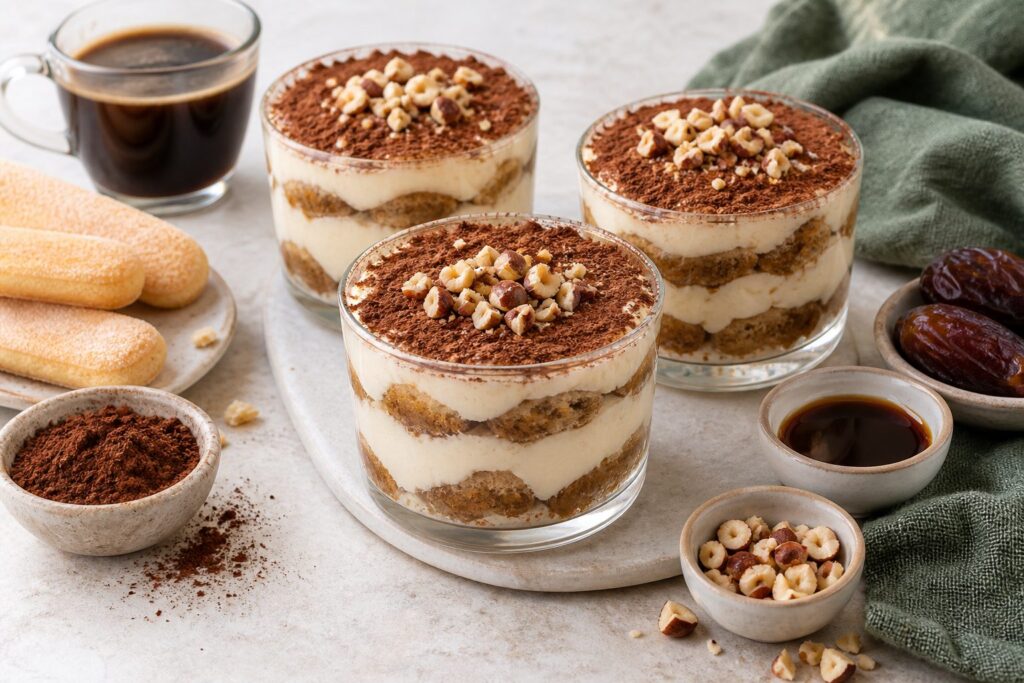 Greek Yogurt Date Tiramisu Cups